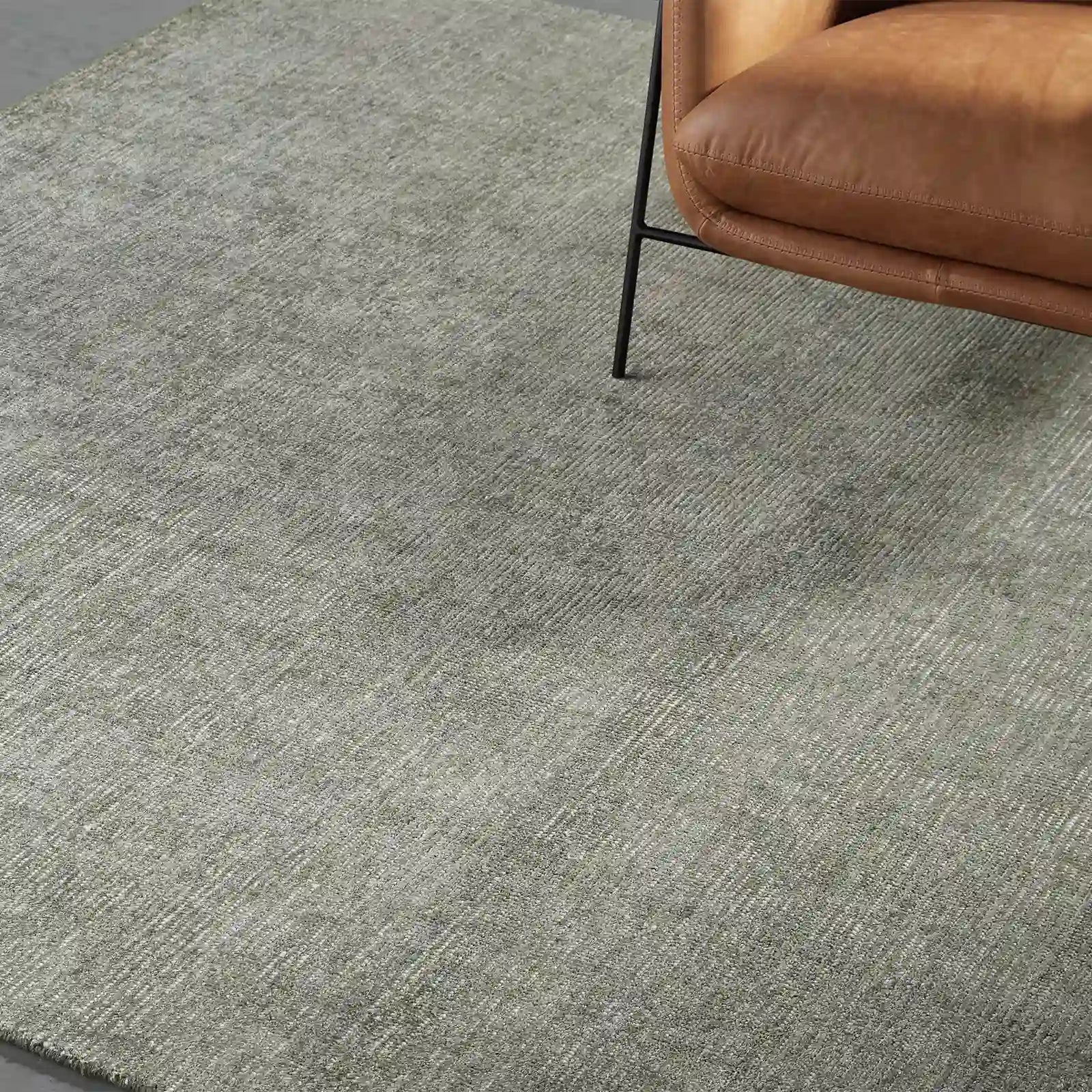 Jackson Handwoven Rug Vintage Rugs Doormat in Moss