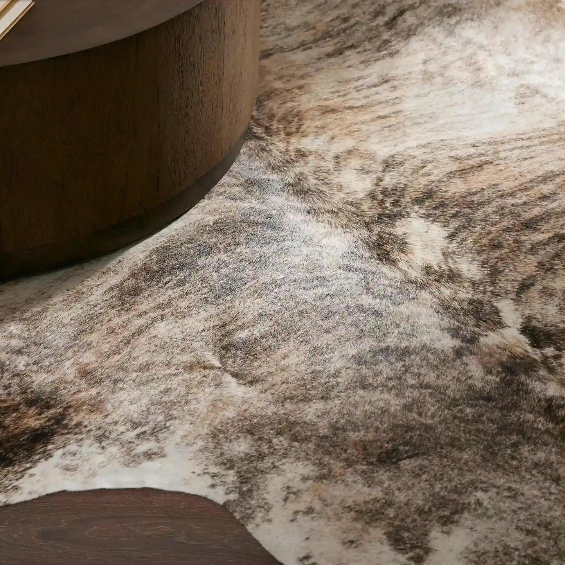 Libran Natural Hair on Hide Rug Light Brindle Genuine Carpet