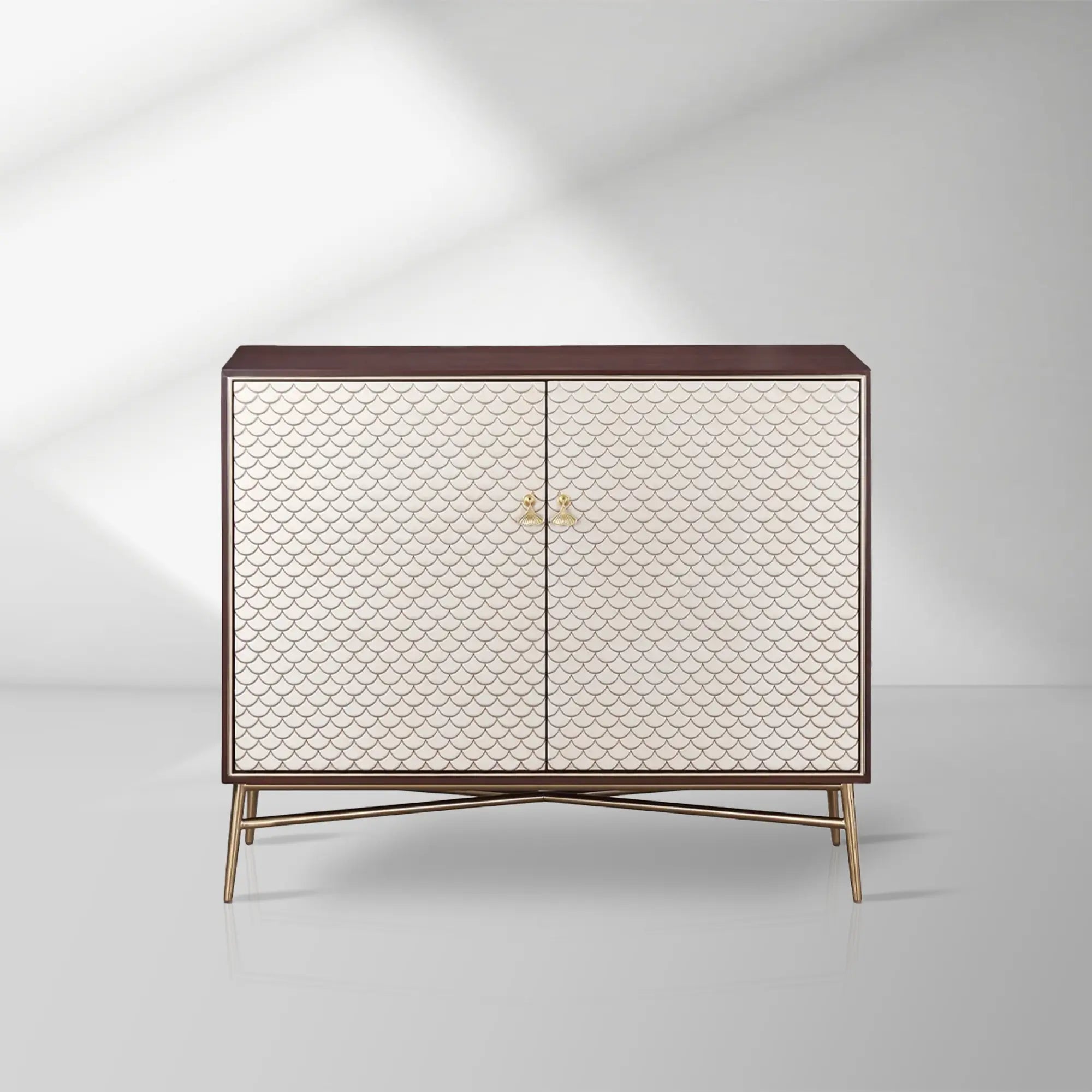 Seraphina Hand-Painted Champagne Gold Finish Sideboard Buffet Cabinet With Two-Door