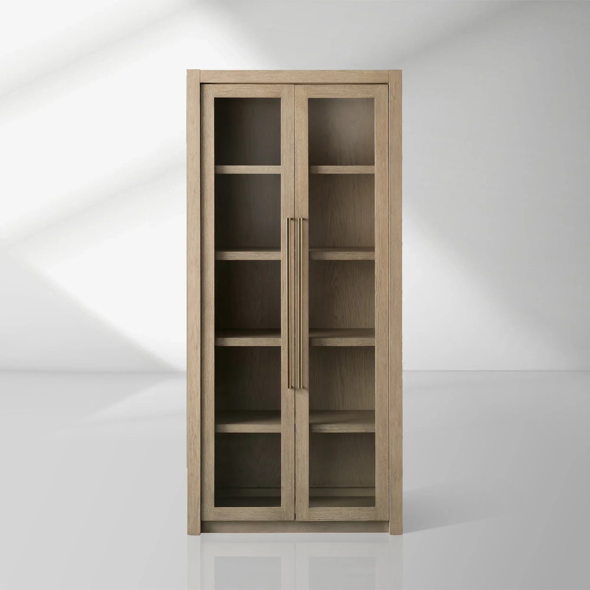 Bodhi Solid White Oak Display Cabinet with Glass Door