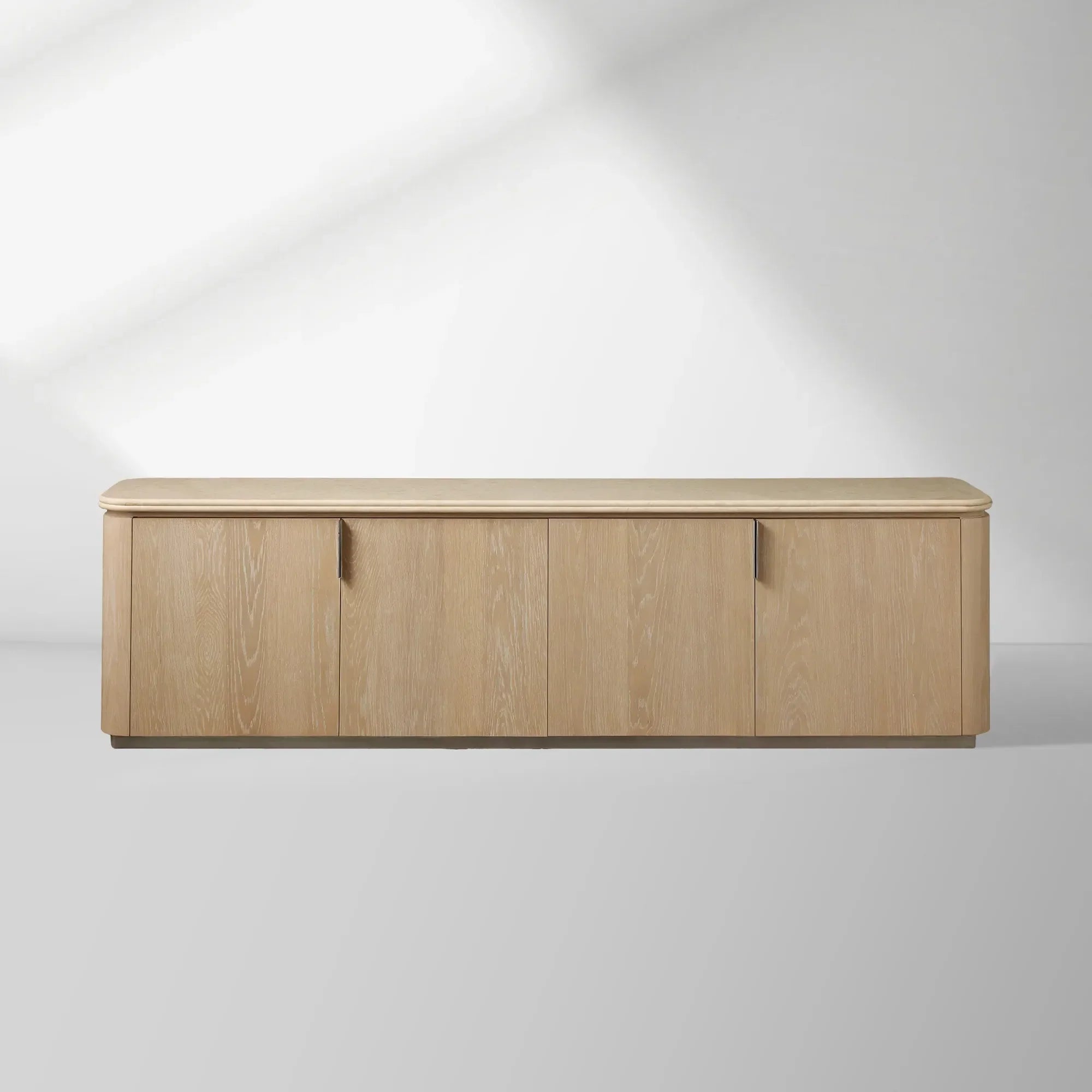 Caden Stone Top TV Stand Media Console Side Cabinet Television Storage Unit Wood Sideboard