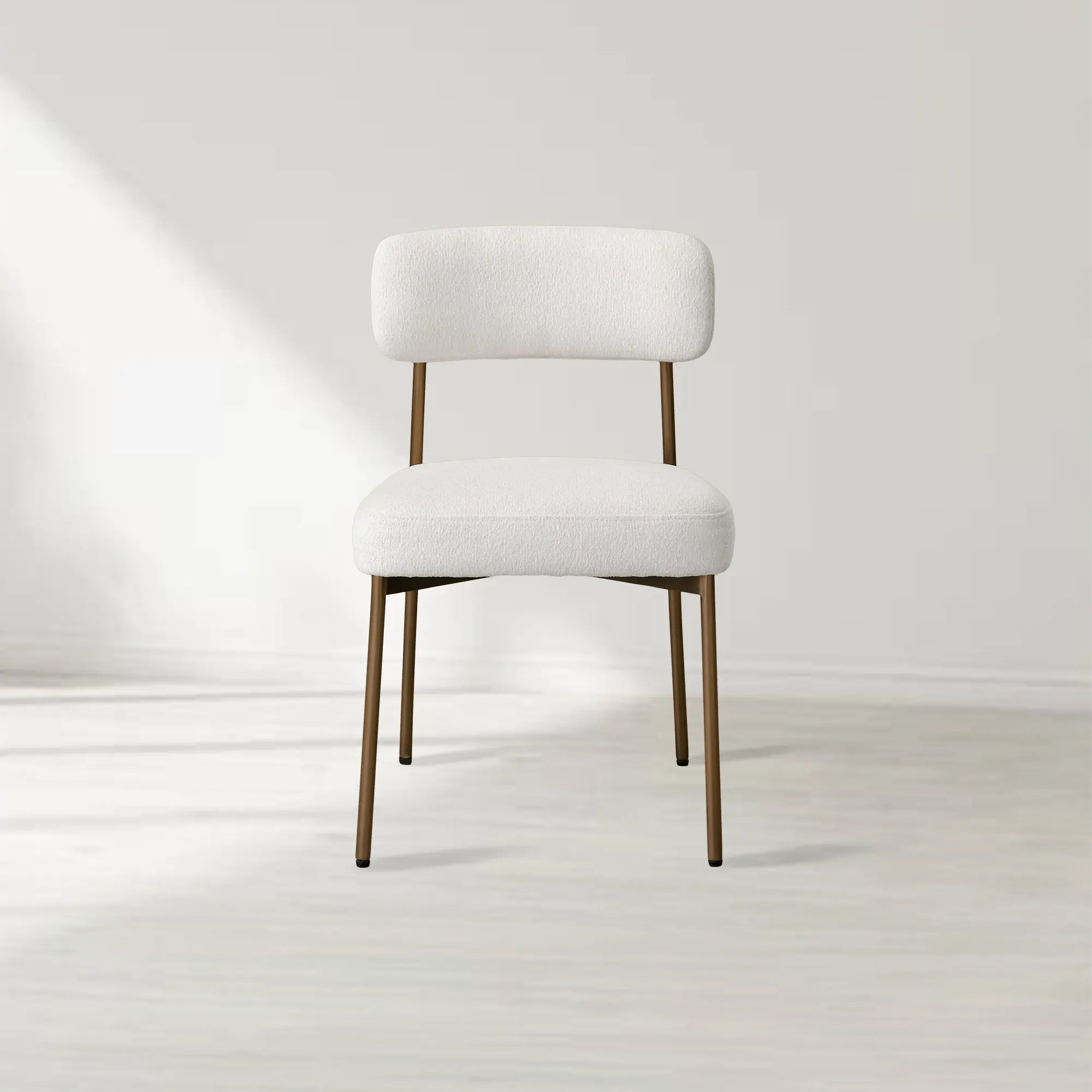 Billie Performance Fabric Dining Chair Modern Antiqued Iron Frame Living Room Chairs