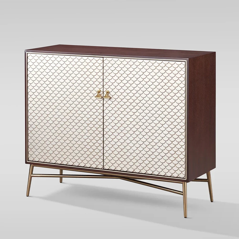 Seraphina Hand-Painted Champagne Gold Finish Sideboard Buffet Cabinet With Two-Door