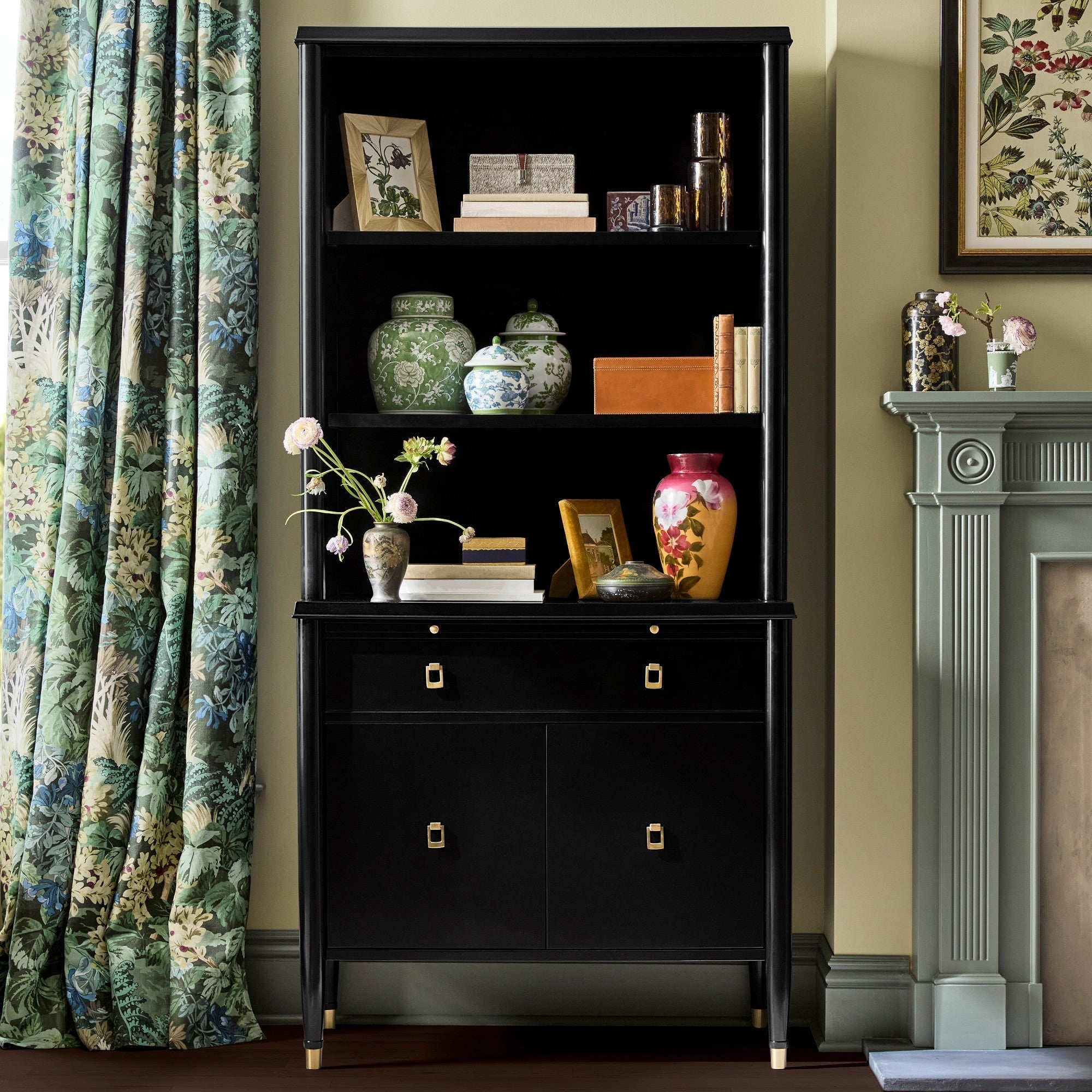 Lavenir French-Inspired Storage Hutch Modular Shelving & Cabinet