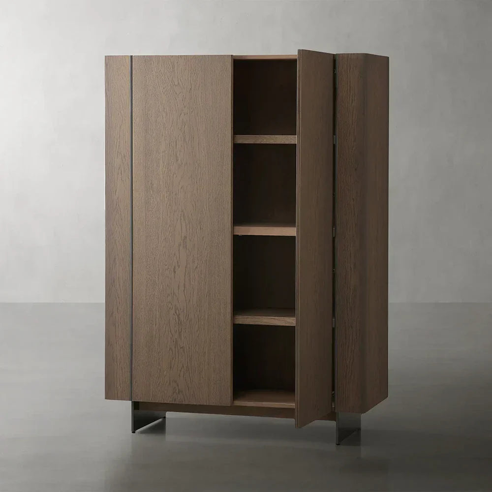 Mihaela Chestnut Wood Sideboard Buffet Storage Cabinet