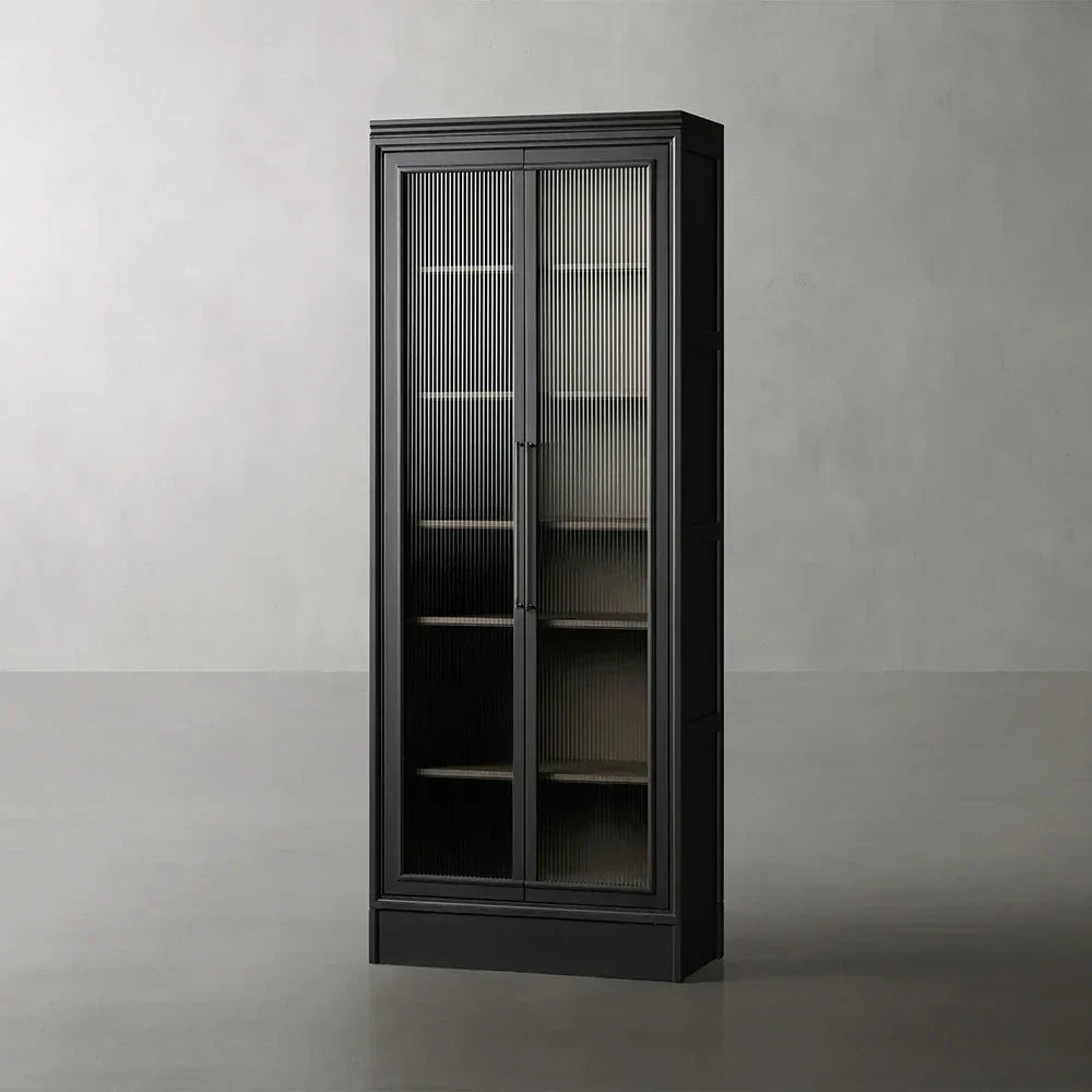 Rowan Modular Tall Display Cabinet Reeded Glass Doors