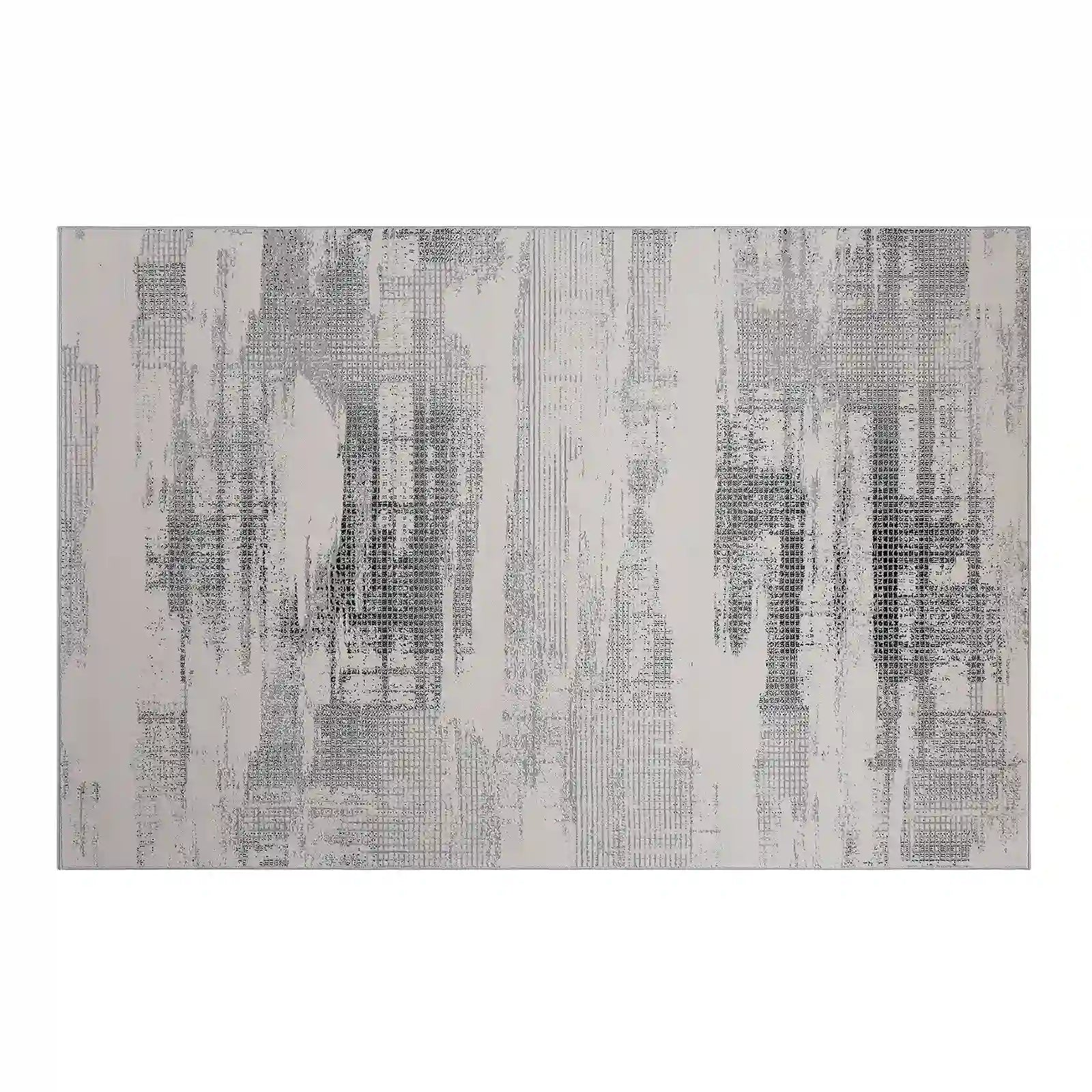 Xiangshe Textured Grid Modern Area Rug