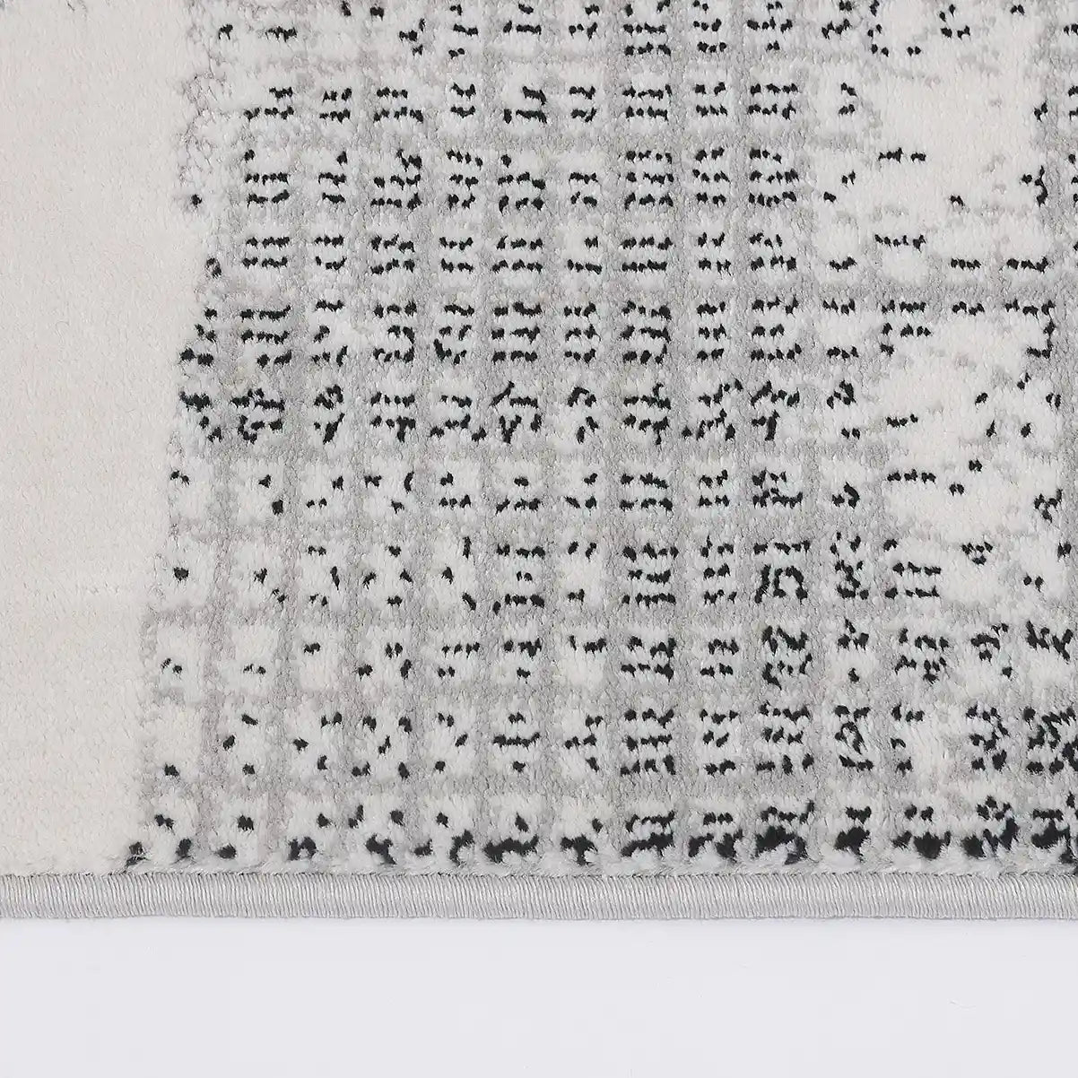 Xiangshe Textured Grid Modern Area Rug