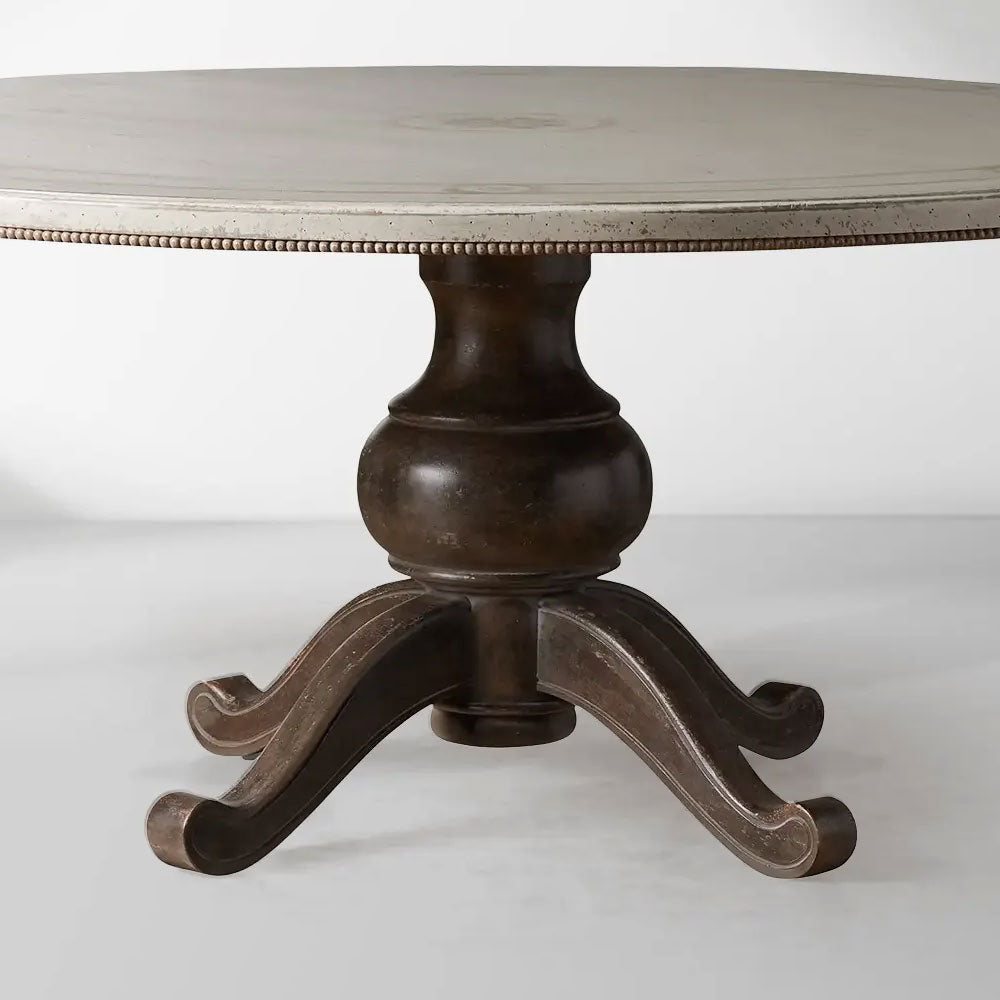 Girardi Geo Link Bell'Arte Hand-Painted Round Dining Table