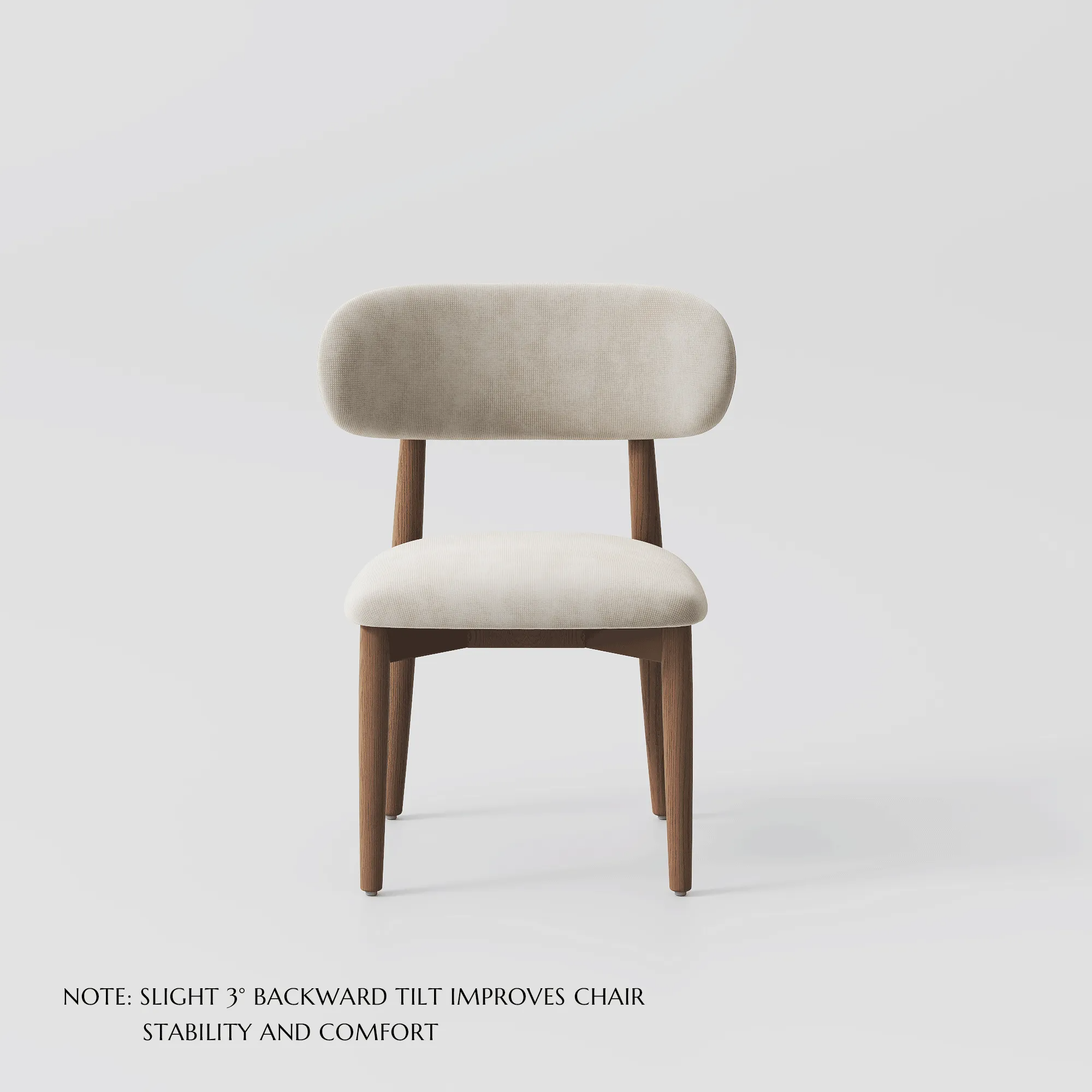 Mid-Century Modern Wood Dining Chairs Set of 2