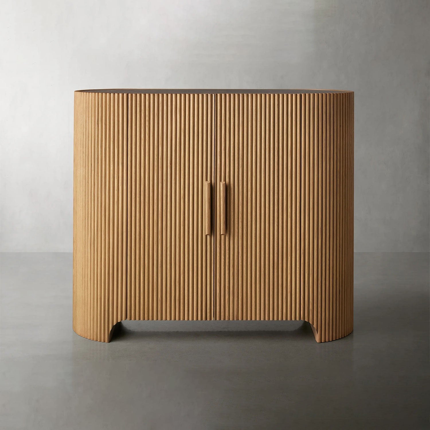 Astor Marble Top Hall Chest Oak Wood Sideboards Reeded Entrance Storage Cabinet
