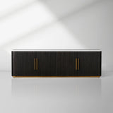 Finnley Sideboards Living Room Media Cabinets with Marble Top