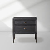 Lenox Wood Nightstand French Antique Bedside table With Two Drawers Chest