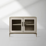 Malone Wood Sideboard Buffet Storage Cabinet With Two-Door Glass