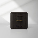 Finnley Wood Nightstand Bedroom 3 Drawer Chest Cabinet