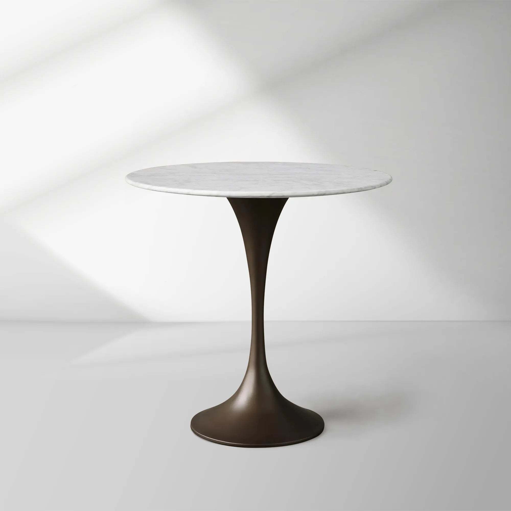 Saint Germain Tavern Small Dining Table Marble Top with Steel Base