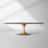 Saint Germain Stone Top Dining Table with Launette Steel Base