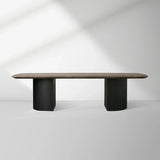 San Germani 72" Stone Coffee Table with Dauphine Metal Base