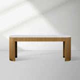 Finnley Marble Top Entryway Console Table Wood Hallway Entrance Table