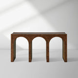 Hattie Wood Console Entryway Table Arch Design Hallway Entrance Table