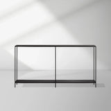 Kavali Metal Entryway Console Table Solid Iron Frame Hallway Entrance Table