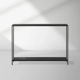 Kavali Slim Metal Entrance Console Table Solid Iron Frame Hallway Entryway Table