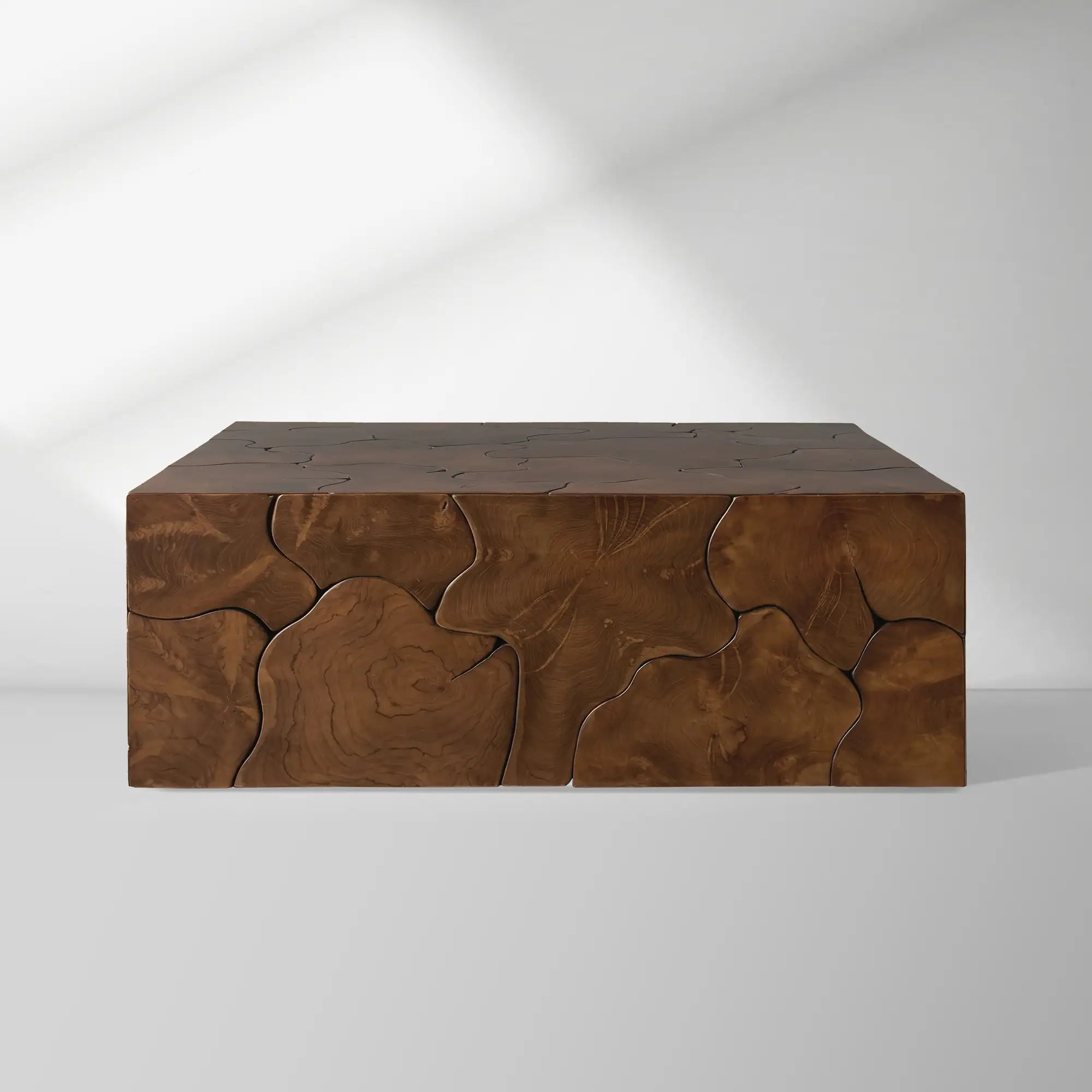Kalmar Teak Square Coffee Table Wood Living Room Center Tea Table Unique Cocktail Table