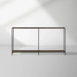 Kavali Metal Entryway Console Table Solid Iron Frame Hallway Entrance Table