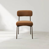 Billie Performance Fabric Dining Chair Modern Antiqued Iron Frame Living Room Chairs