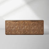 Corey Mappa Burl Wood Sideboard Modern Buffet Storage Living Room Entryways TV Cabinet