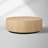 Sullivan Wood Round Coffee Table Oak Cocktail Table Simplicity Living Room Center Tea Table