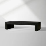 Sullivan Wood Waterfall Coffee Table Rectangle Rural Cocktail Table Oak Wood Center Tea Table