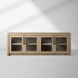 Bodhi Oak Media Console Wood TV Stand Side Cabinet Rustic Television Storage Unit Sideboard