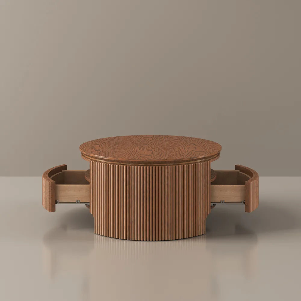Round Fluted Coffee Table