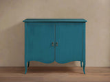 Varzi Hand-Painted Wood Storage Sideboard Antique Buffet Cabinet Tanganika