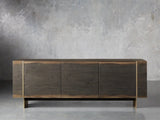 Mihaela Oak Media Console Wood Entertainment Centers Cabinet Retro TV Stands