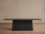 Saint Germain Oak Wood Top Dining Table with Toulouse Base