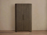 Astor Reeded Oak Tall Cabinet Living Room Bedroom Wood Storage Cabinet