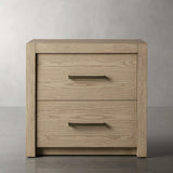 Bodhi Tall Nightstand Wood Night Side Cabinet Rustic Bedside Table Two-Drawer Chest