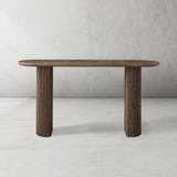 Aster Solid Oak Entryway Console Table Modern Hallway Entrance table