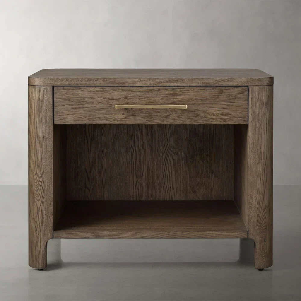 Calista Open Nightstand Night Side Table Wood Bedside Cabinet