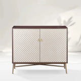 Seraphina Hand-Painted Champagne Gold Finish  Sideboard Buffet Cabinet With Two-Door