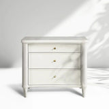 Henley Nightstand Solid Mahogany Nightside Tables With Three Drawers
