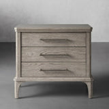 St. Martin Wood Closed Nightstand Oak Bedside table with Soft-Close Drawers