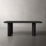 Theo Curved Dining Table Solid Oak Design with Sculptural Base