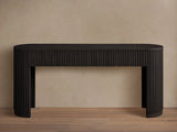 Finnley Reeded Wood Console Table Rural Hallway Entryway Table