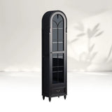 Hattie II Glass tall Display Cabinet Wood Classical European Design