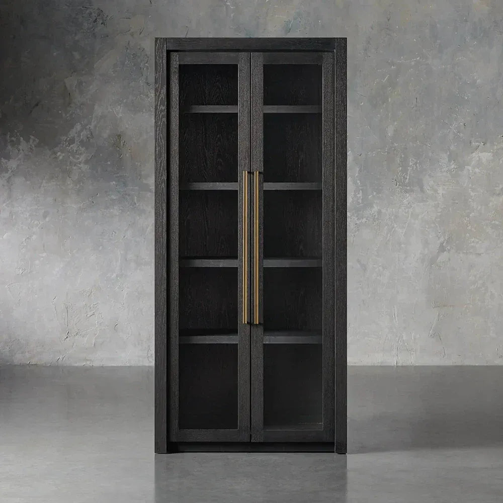 Bodhi Solid White Oak Display Cabinet with Glass Door