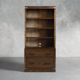 Tremont Modular Wood Bookcase Mid-Century Tall Cabinets