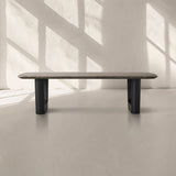 San Germani 72" Carrara marble Top Coffee Table with Rennes Metal Base